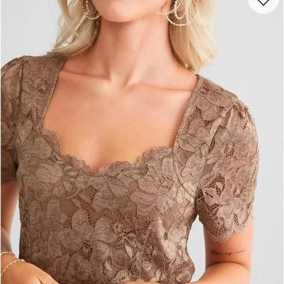 Daytrip  Lace Blouse Lined NEW size L - Picture 4 of 12